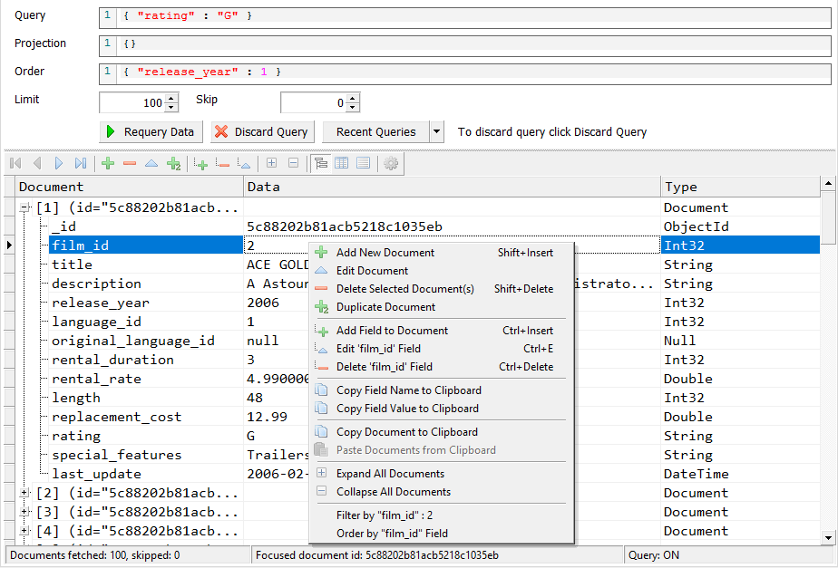 Collection document editor